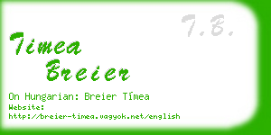 timea breier business card